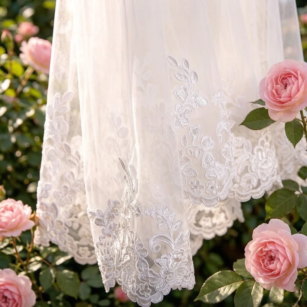 Lace Edge 3.5M Cathedral Wedding Veil - Ivory